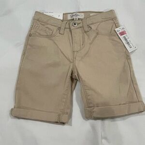Jessica Simpson Bermuda Khaki Shorts Girls Size 7 NEW